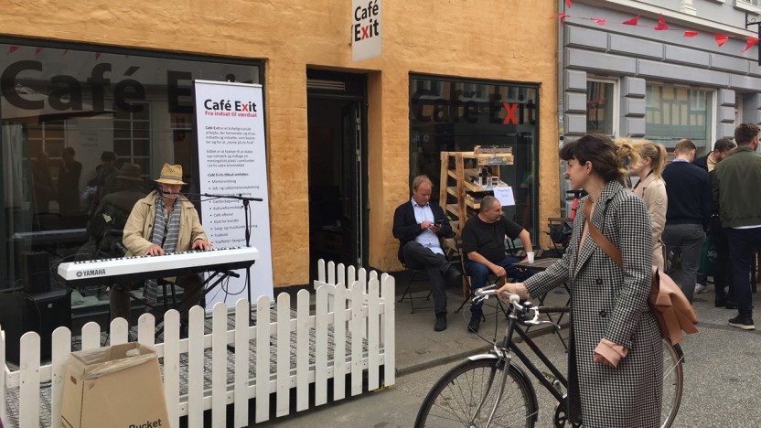 Café Exit i Aarhus holdt åbent hus under Vestergadefesten